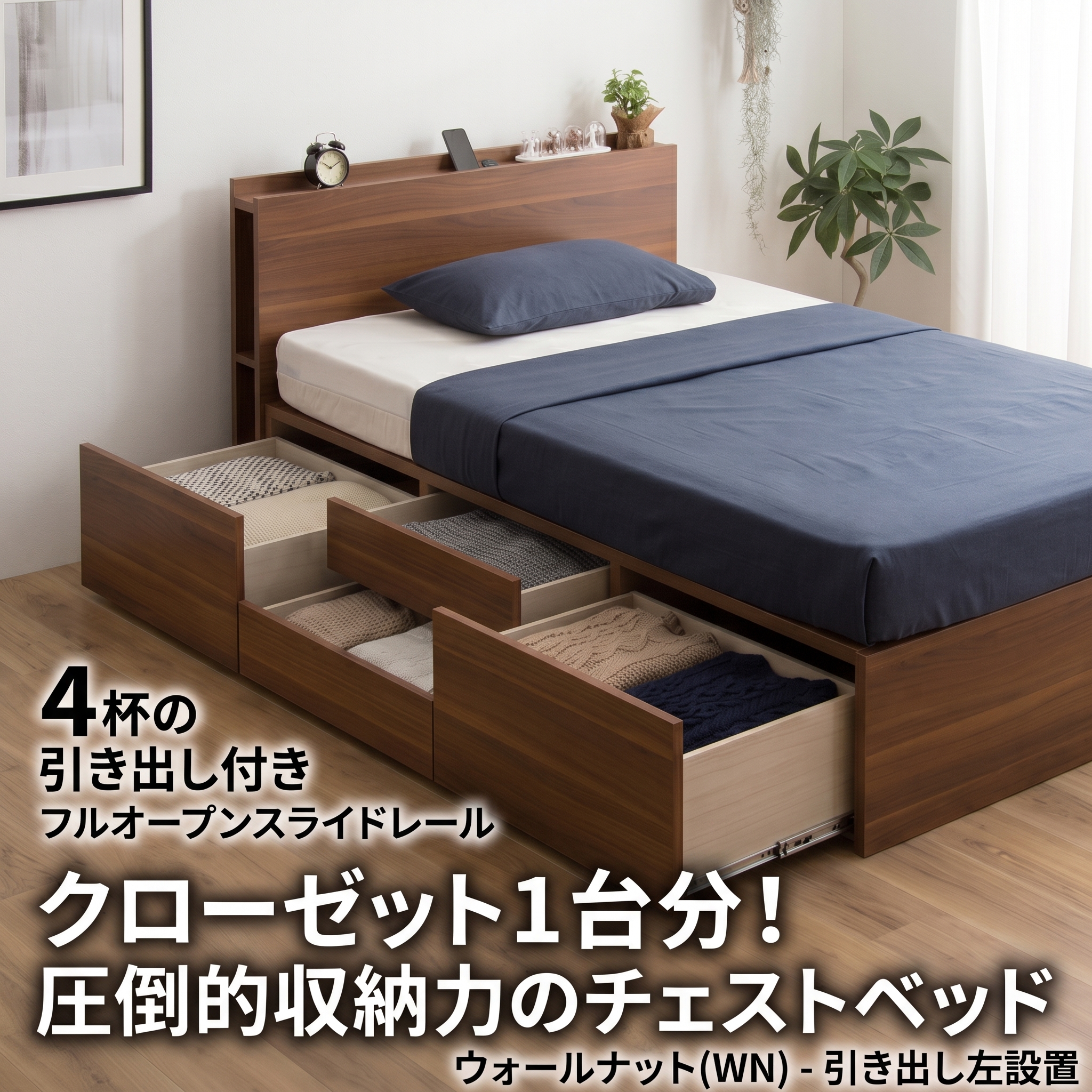 チェストベッド ジャック（宮付） メイン画像
