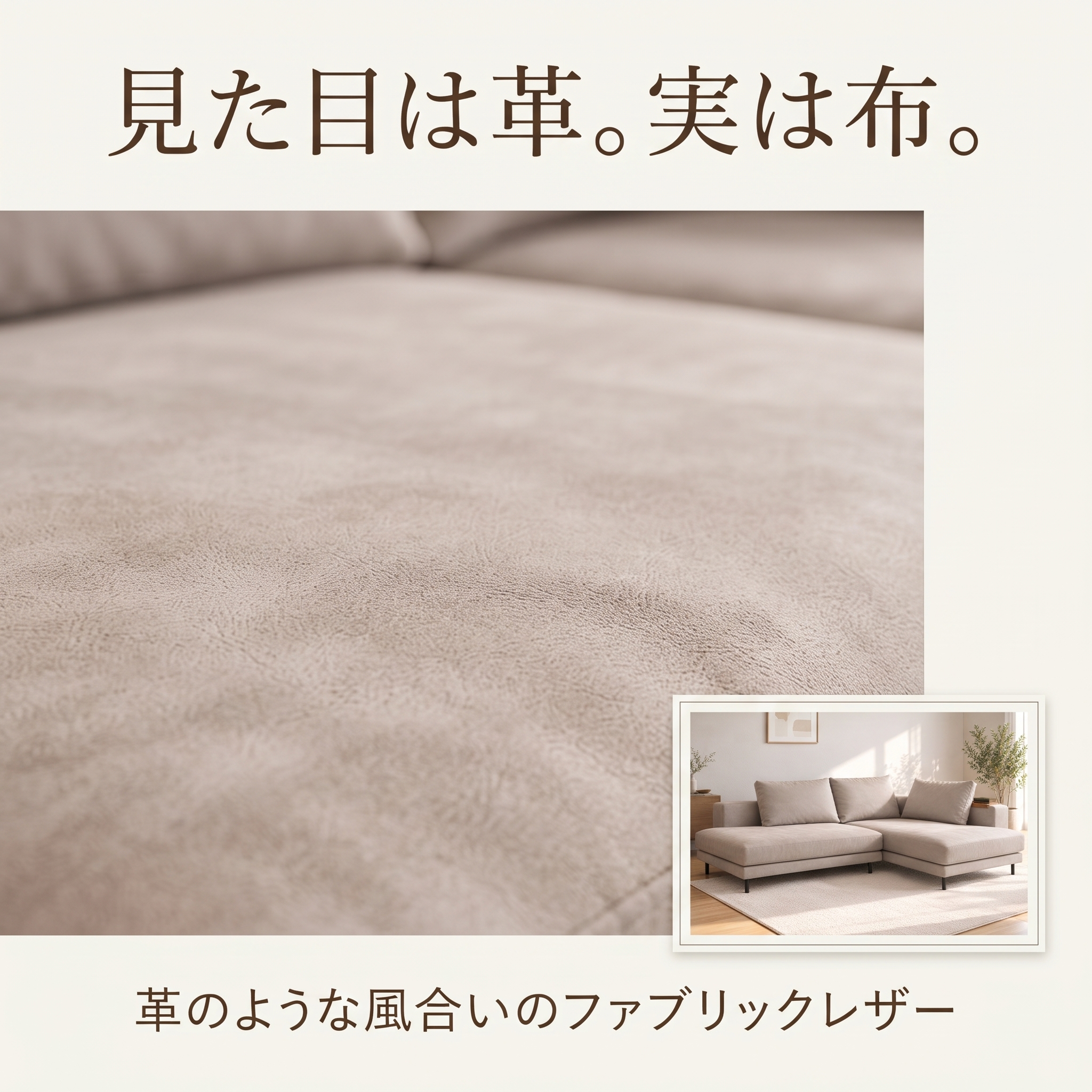 見た目は革。実は布。革のような風合いのファブリックレザー