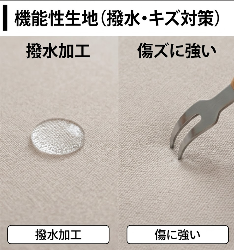 機能性生地 (撥水・キズ対策)