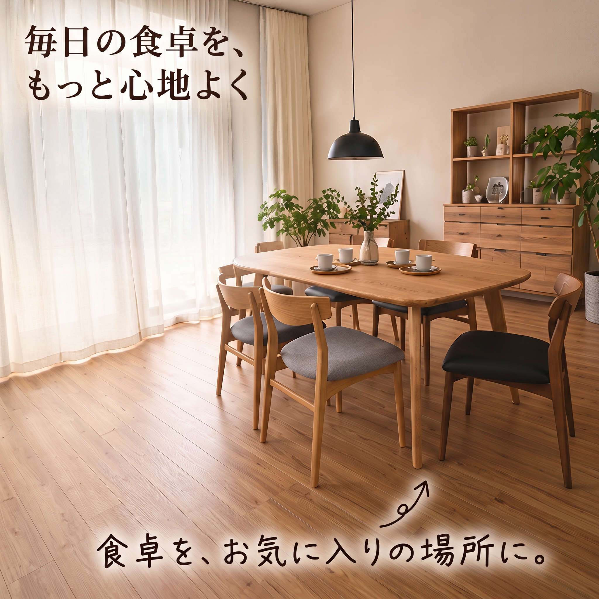 毎日の食卓を、もっと心地よく お気に入りの場所に