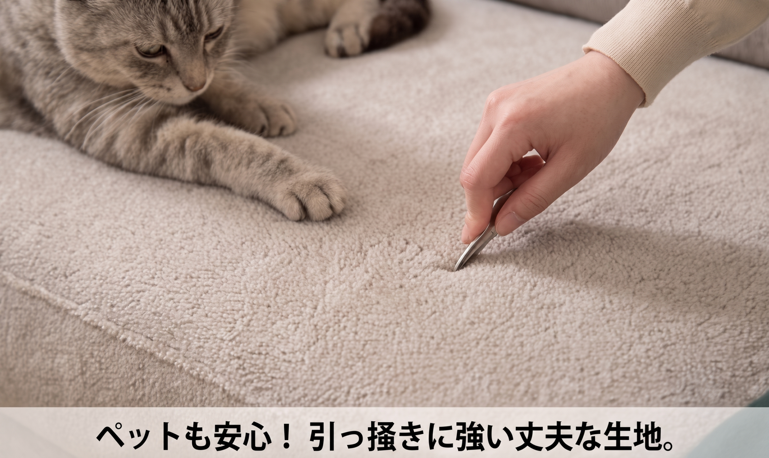 ペットも安心!引っ掻きに強い丈夫な生地