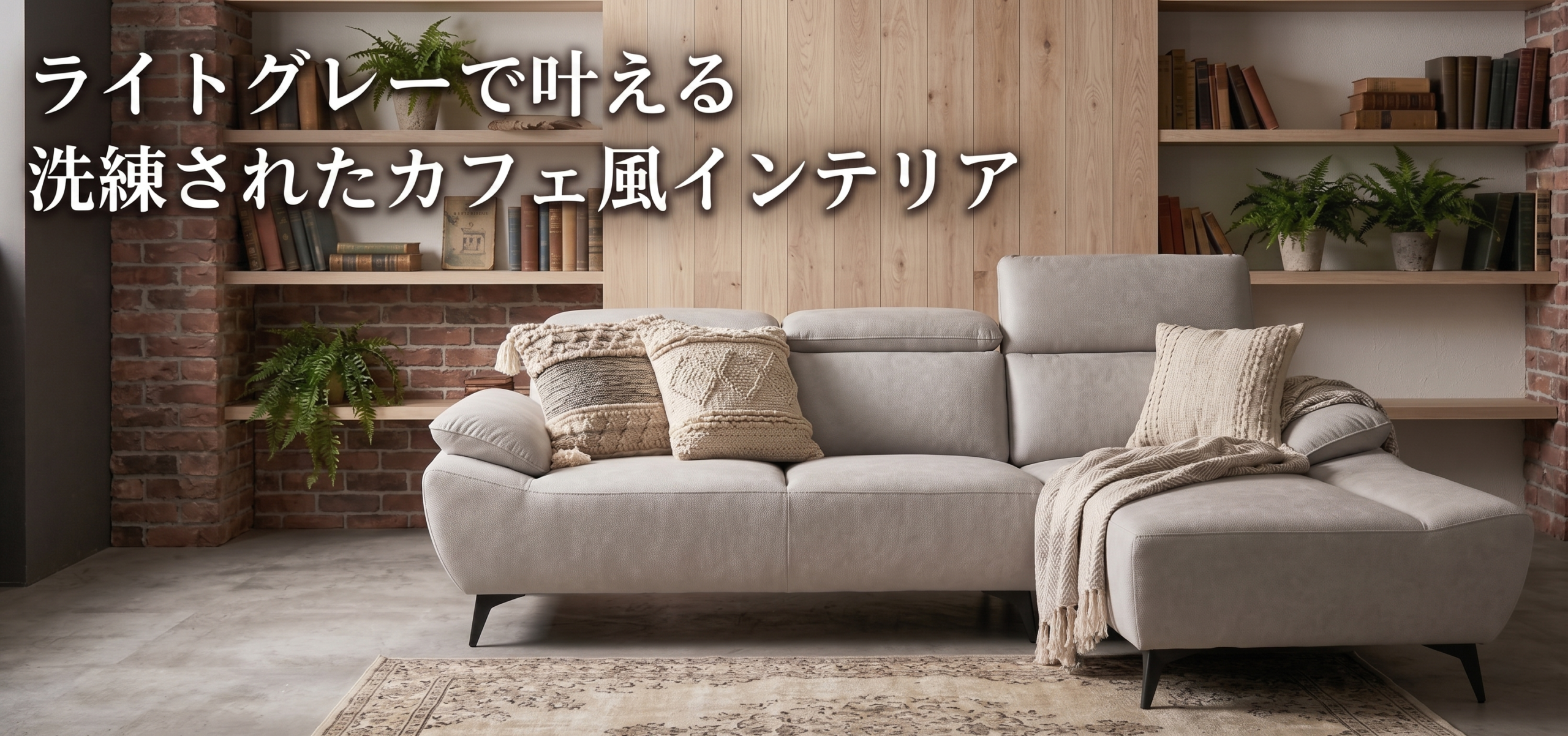 ライトグレーで叶える 洗練されたカフェ風インテリア